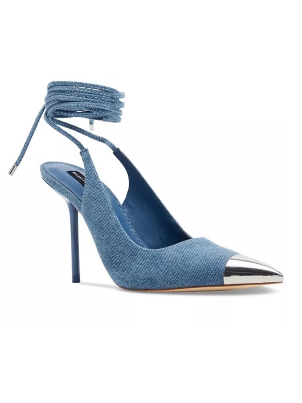 Jessica Rich x Steve Madden Mira Cap-Toe Lace-Up Heel Pumps Ankle Wrap size 7,5